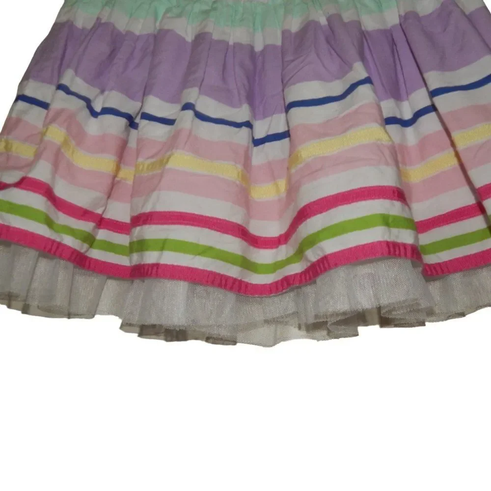 Children’s Place girls 6x-7 multicolor stripe tutu skirt adjustable waist